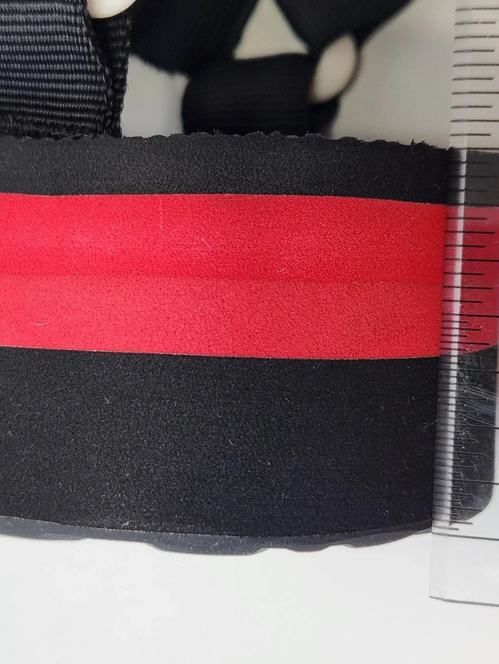 Teva Black Strappy Platform Sandals with Red Stripe - Picture 10 of 13